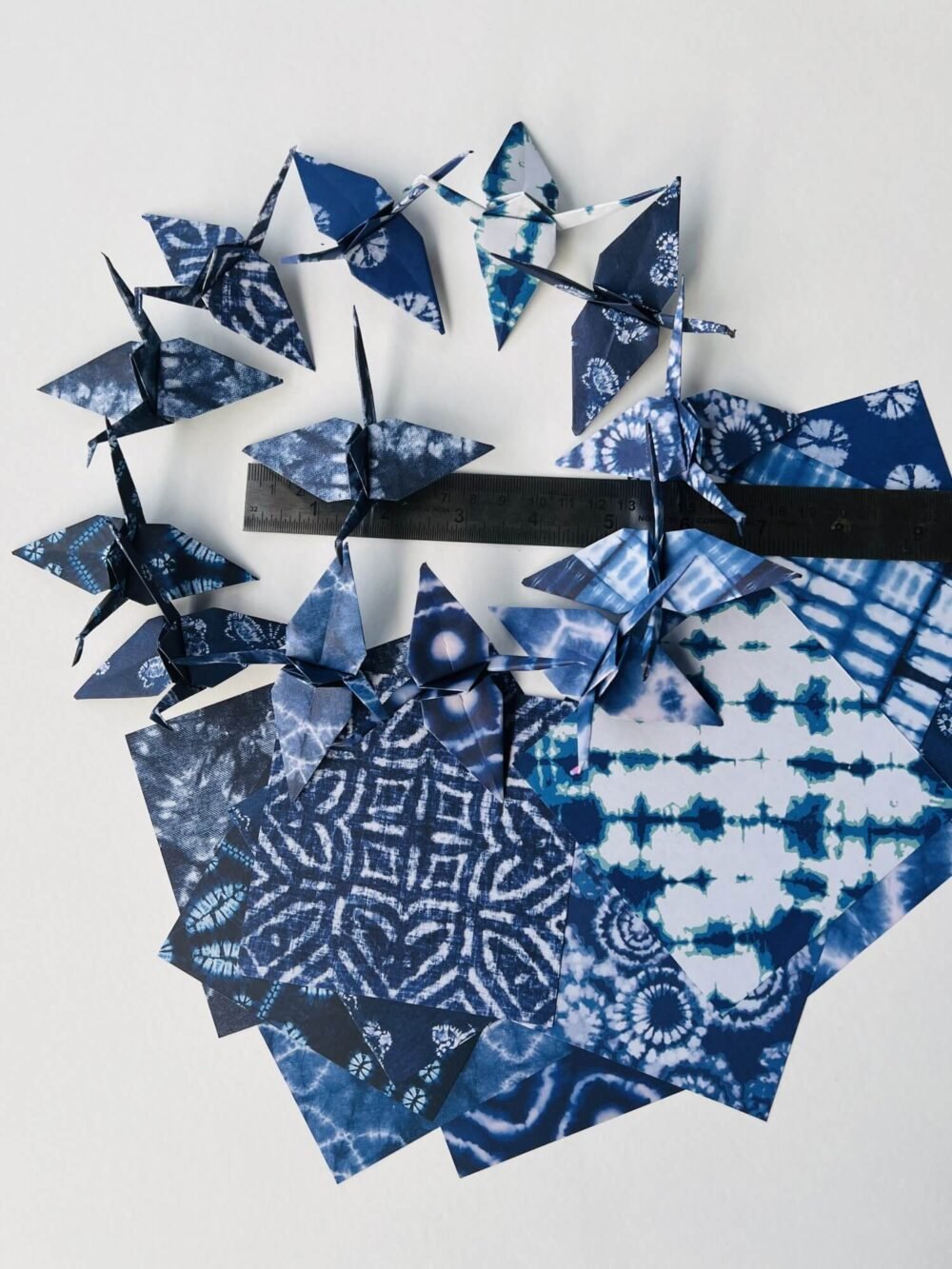 100 Hand-Folded Japanese Shibori Origami Cranes