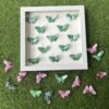 Green Marbled Pattern 3D Origami Paper Butterfly Wall Art