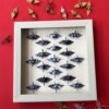 3D Japanese Shibori Pattern Origami Crane Wall Art