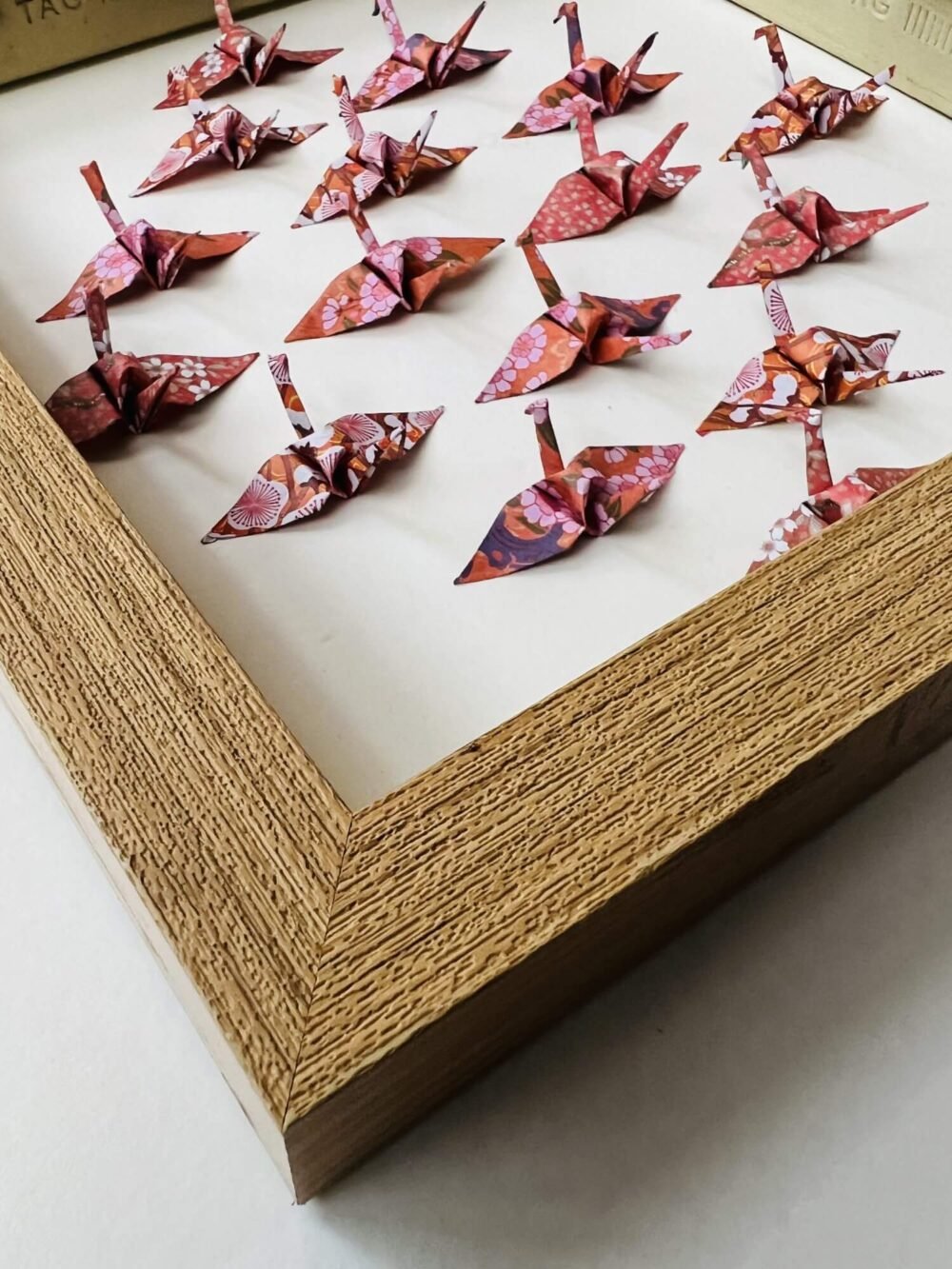 3D Japanese Washi Patterns Origami Crane Wall Art